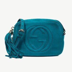Gucci Soho Disco Cobalt Blue Vitello Range Crossbody Bag